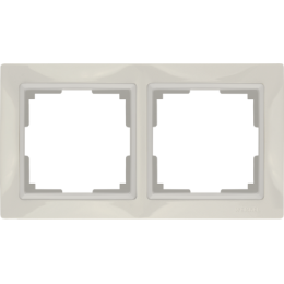 WL03-Frame-02 Рамка на 2 поста (слоновая кость, basic) Snabb basic Werkel a036631