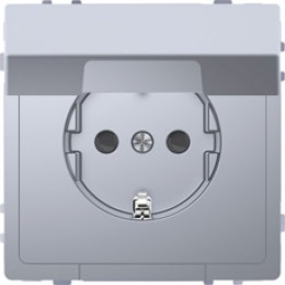 MTN2310-6036 D-life розетка 16а с з/к и крышкой ip20, нерж. сталь Merten