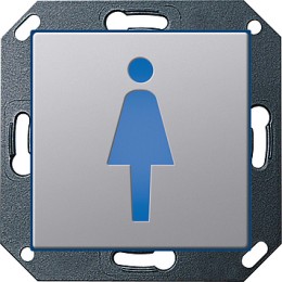 2793203 Светодиодный указатель с пиктограммой "женский туалет" Алюминий Gira E22