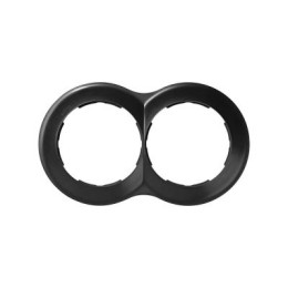 88620-38 Рамка декоративная, 2 поста, круг в круге, Simon 88, графит