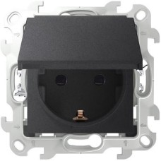 2420448-038 Розетка 2К+З IP44 Push&Go, графит Simon 24 2420448-038 Розетка 2К+З IP44 Push&Go, графит Simon 24