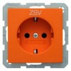 47436007 Штепсельная розетка SCHUKO с оттиском цвет: оранжевый, бархат с надписью "ZSV", Q.1 Berker