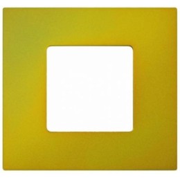 2700617-081 Накладка декоративная на рамку базовую, 1 пост, Simon 27 Play, Arctic, жёлтый
