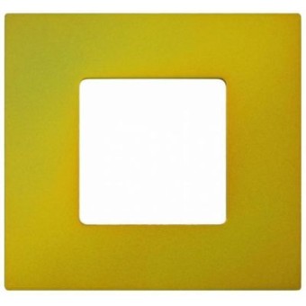 2700617-081 Накладка декоративная на рамку базовую, 1 пост, Simon 27 Play, Arctic, жёлтый