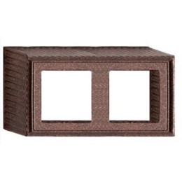 FD01502RC Рамка для накладного монтажа Roma Soft rustic copper 2-постовая Fede