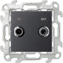 2410486-038 Розетка TV-SAT оконечная, графит Simon 24