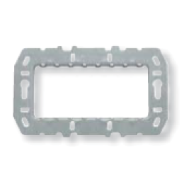 N2474.9 Суппорт стальной для рамок итальянского стандарта, на 4 модуля, без монтажных лапок, ABB