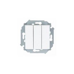 1591391-030 Выключатель трехклавишный, 10А 250В, винтовой зажим, белый Simon 15