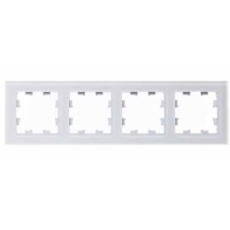 ATN330104 Рамка четверная Schneider Electric Atlasdesign Nature, матовое белое стекло