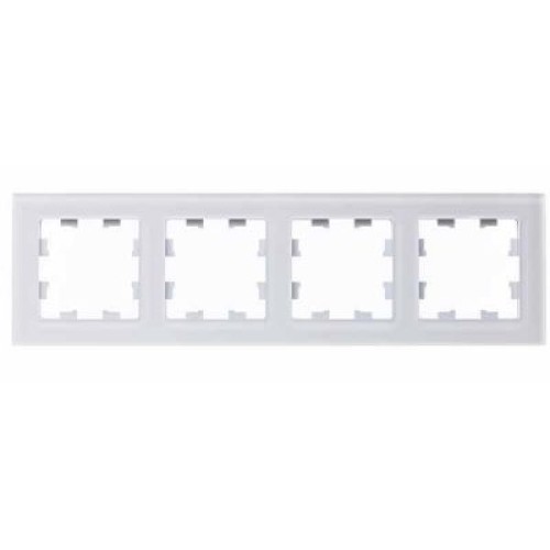ATN330104 Рамка четверная Schneider Electric Atlasdesign Nature, матовое белое стекло