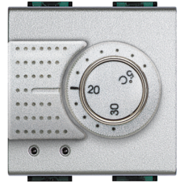 NT4441 Электронный комнатный термостат с релейным выходом на один контакт 2А 250В 2 модуля Bticino