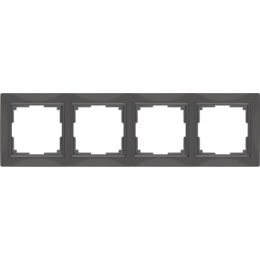 WL03-Frame-04 Рамка на 4 поста (серо-коричневый, basic) Snabb basic Werkel a036701