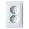 47299909 Двойная штепсельная розетка SCHUKO, цельная цвет: полярная белизна, матовый S.1 Berker