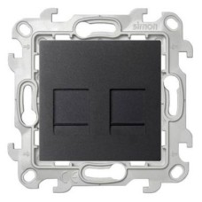 2450593-038 Розетка 2хRJ45 кат 5е UTP, графит Simon 24 2450593-038 Розетка 2хRJ45 кат 5е UTP, графит Simon 24
