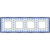 FD01344AZCB Рамка Vintage Porcelain Blue LYS / Хром 4-постовая Fede
