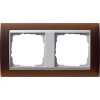021259 Рамка Event Темно-коричневый / Алюминий 2-постовая Gira