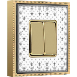 FD01471NEOB Рамка Belle Epoque Porcelain Черный / Золото 1-постовая Fede