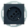 47271606 Штепсельная розетка SCHUKO 45° цвет: антрацит, матовый B.1/B.3/B.7 Glas Berker