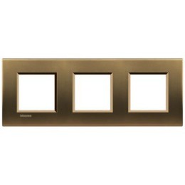 LNA4802M3BZ Рамка LivingLight Квадрат Бронза 2+2+2 модуля Bticino