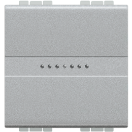 NT4054M2 LivingLight Переключатель промежуточный Axial с автоматическими клеммами, размер 2 модуля Bticino