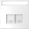 MTN4574-6035 D-life центральная накладка для 2-х модульных разъемов se, бел. лотос Merten