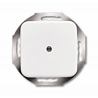 1710-0-0110 (2527-214), Плата центральная (накладка) для вывода кабеля, с суппортом, с компенсатором натяжения, серия Reflex SI, цвет альпийский белый, ABB