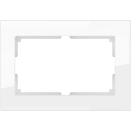 WL01-Frame-01-DBL Рамка для двойной розетки (белый,стекло) Favorit Werkel a033478