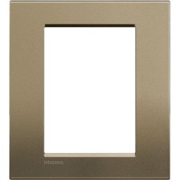 LNA4826SQ Рамка LivingLight Квадрат Коричневый шелк 3+3 модуля Bticino