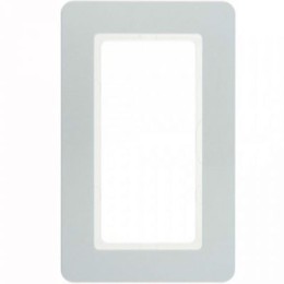13096079 Рамка с большим вырезом Q.7 Полярная белизна 2-постовая вертикальная Berker