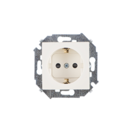 1591432-031 Розетка с заземлением Schuko, 16А 250В, винтовой зажим, слоновая кость Simon 15