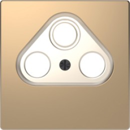 MTN4123-6051 D-life центральная накладка tv розетки, 2/3 отверстий, шампань Merten