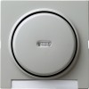067042 Одинарная клавиша с подсветкой и полем для надписи Серый Gira S-color
