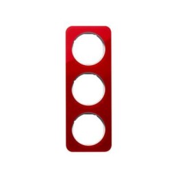 10132349 Рамка R.1 Красный, белый 3-постовая Berker