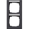 110223 Рамка E2 Антрацит 2-постовая вертикальная Gira