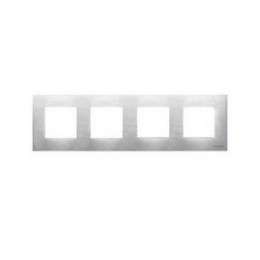 N2274 OX Рамка Zenit Натуральная сталь 4-постовая ABB