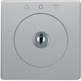 10836084 Центральная панель с замком к жалюзийному замочному выключателю, Q.1/Q.3, цвет: алюминиевый, с эффектом бархата Berker