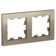 ATN000502 Рамка AtlasDesign Шампань 2-постовая Schneider Electric ATN000502 Рамка AtlasDesign Шампань 2-постовая Schneider Electric