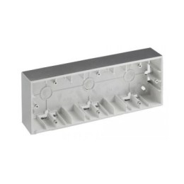 1590753-033 Монтажная коробка для накладного монтажа, 3 поста, алюминий Simon 15