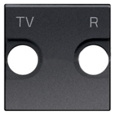 N2250.8 AN Накладка для TV-R розетки, 2-модульная, серия Zenit, цвет антрацит, ABB N2250.8 AN Накладка для TV-R розетки, 2-модульная, серия Zenit, цвет антрацит, ABB