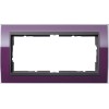 1002758 Рамка без перегородки Event Clear Фиолетовый / Черный 2-постовая Gira