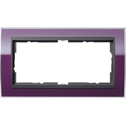 1002758 Рамка без перегородки Event Clear Фиолетовый / Черный 2-постовая Gira