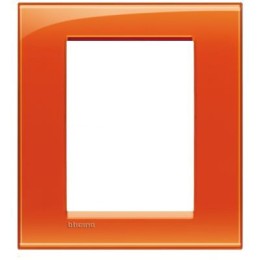 LNA4826OD Рамка LivingLight Квадрат Оранжевый 3+3 модуля Bticino