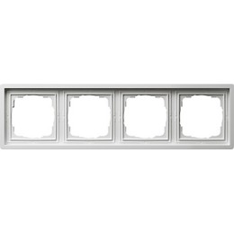 0214112 Рамка F100 Белый 4-постовая Gira