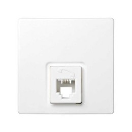 73480-60 Розетка телефонная RJ11, 4 контакта, Simon 73 Loft, белый