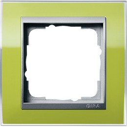 0211746 Рамка Event Clear Зеленый / Алюминий 1-постовая Gira