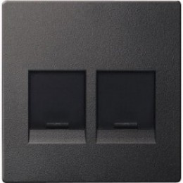 MTN4562-0414 Центр.плата для мод.штеп.раз-в,2 поста с шт.антрацит Merten