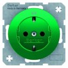 47432003 Штепсельная розетка SCHUKO с надписью "SV", зеленая, с блеском R.1/R.3 Berker