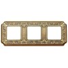 FD01353OP Рамка Siena Gold White Patina 3-постовая Fede