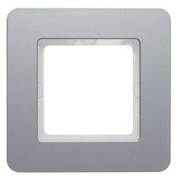 10116074 Рамка Q.7 Алюминий 1-постовая Berker