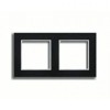 AC582GLSW Рамка A Creation Черное стекло 2-постовая Jung